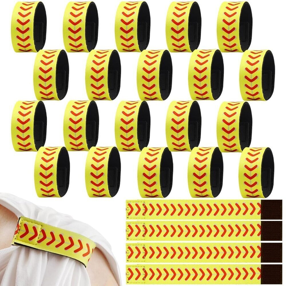 Softball Sleeve Holders 24 pcs Neoprene Fastpitch Shirt Straps for Sports